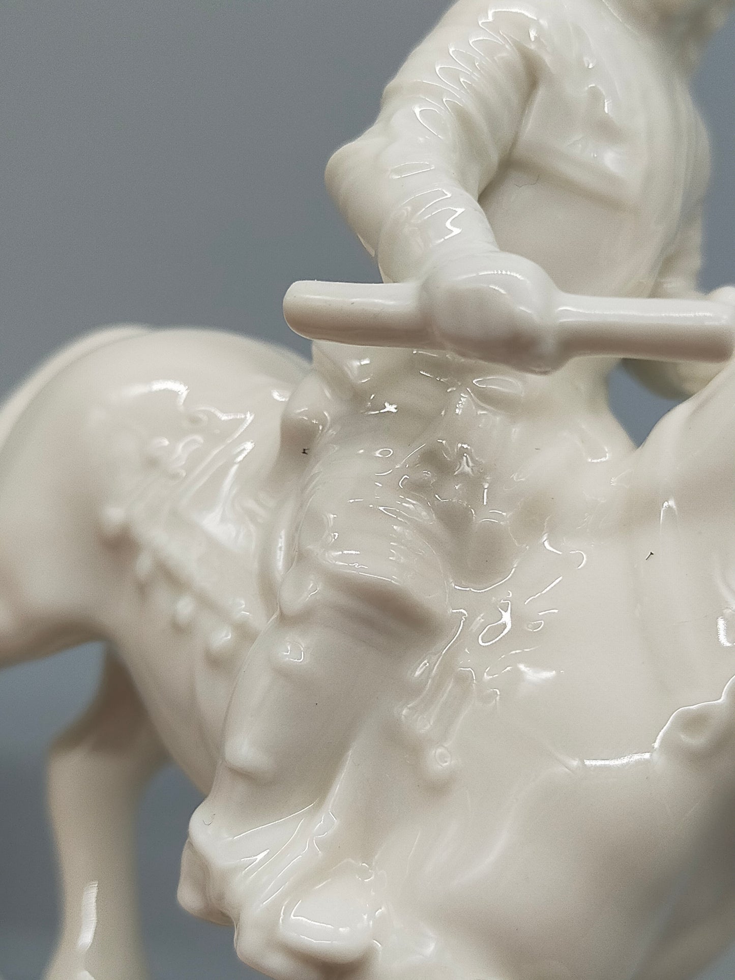 Nymphenburg Jan Wellem Reiterfigur Weißes Porzellan Kunstwerk