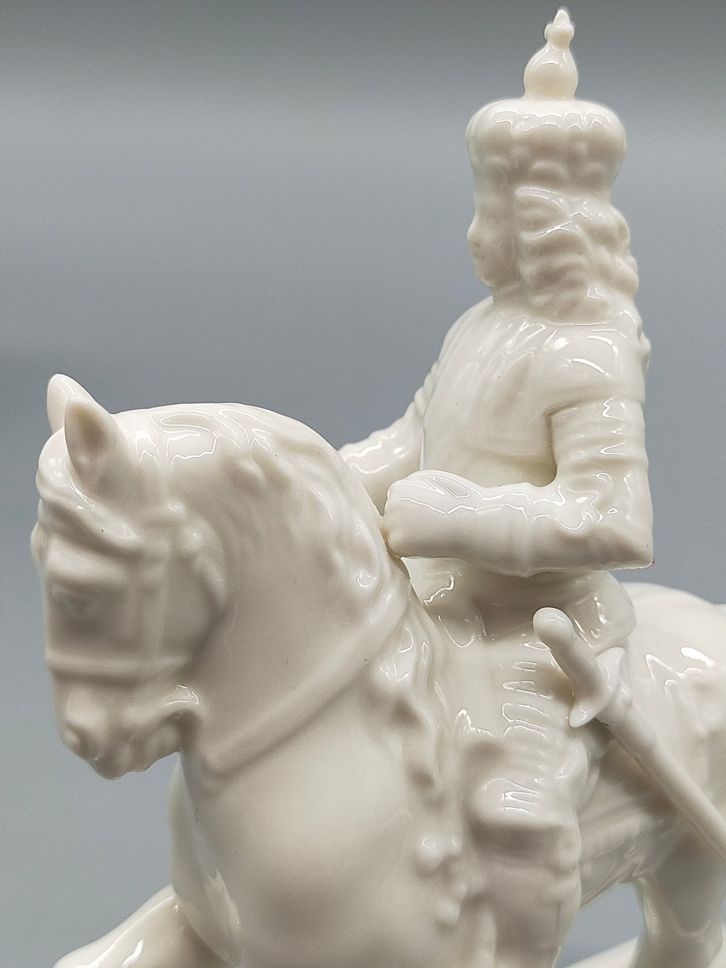 Nymphenburg Jan Wellem Reiterfigur Weißes Porzellan Kunstwerk