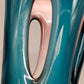 Exklusive Baron Glas Vase Elegantes Vintage Design in Blau & Rosa