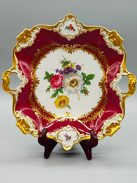 Edle Kaiser Porzellan Comtesse Prunkschale Barock Stil mit Gold