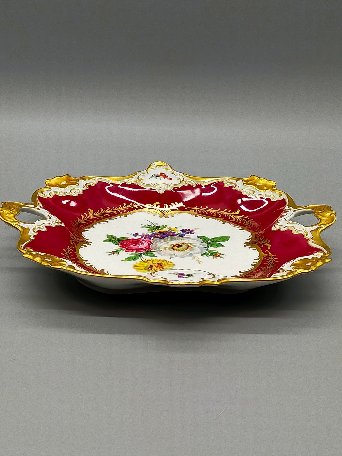 Edle Kaiser Porzellan Comtesse Prunkschale Barock Stil mit Gold