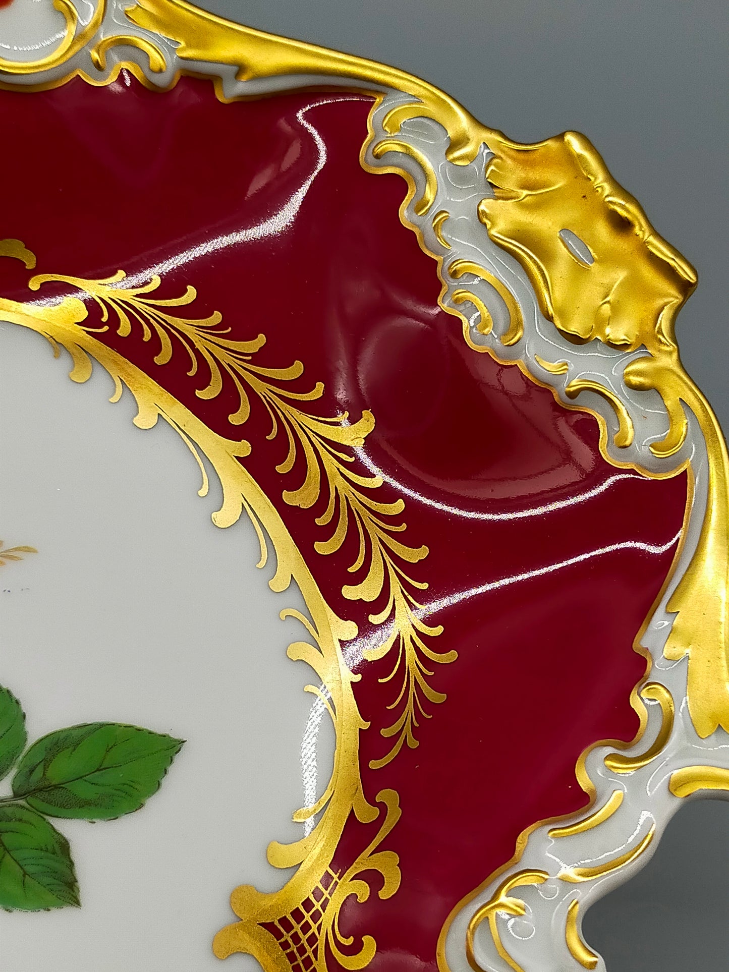 Edle Kaiser Porzellan Comtesse Prunkschale Barock Stil mit Gold