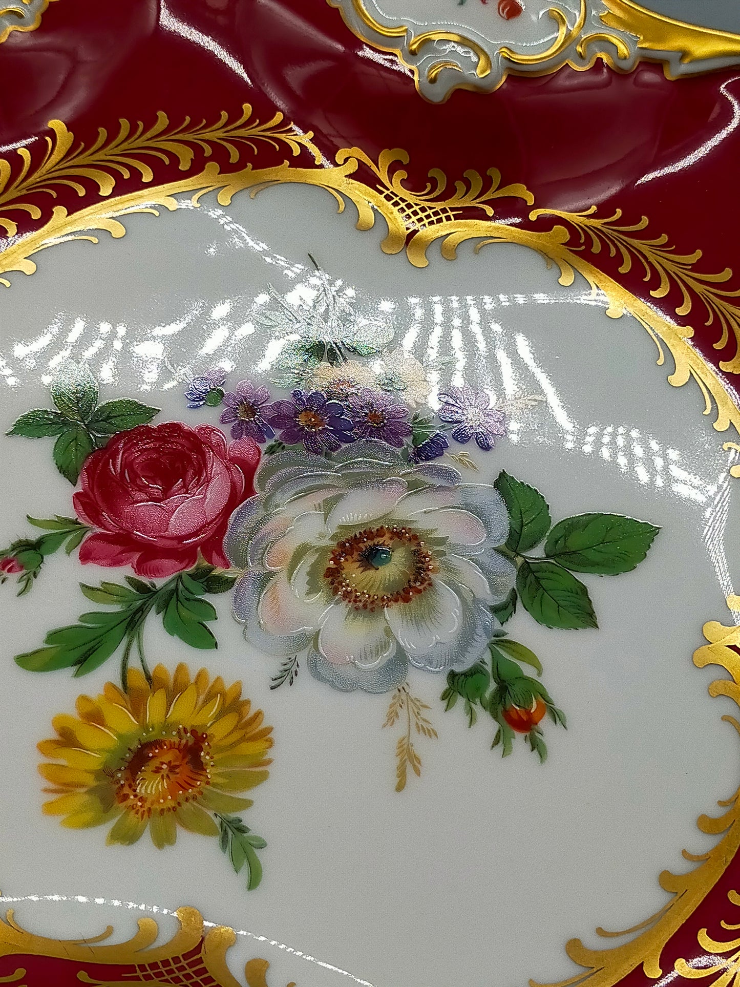 Edle Kaiser Porzellan Comtesse Prunkschale Barock Stil mit Gold