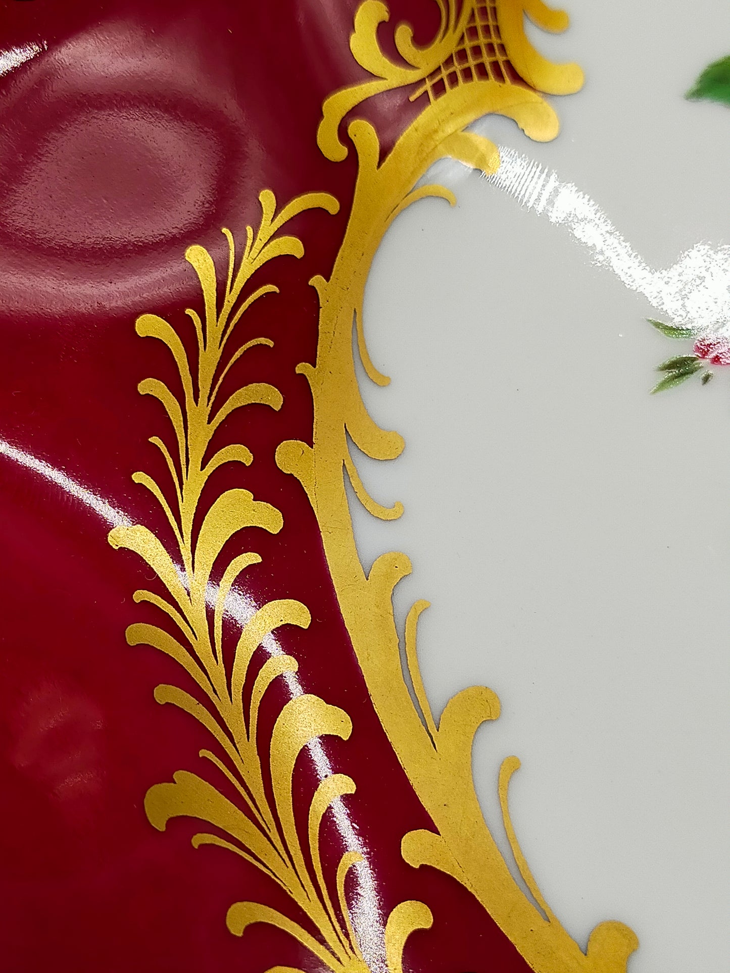 Edle Kaiser Porzellan Comtesse Prunkschale Barock Stil mit Gold