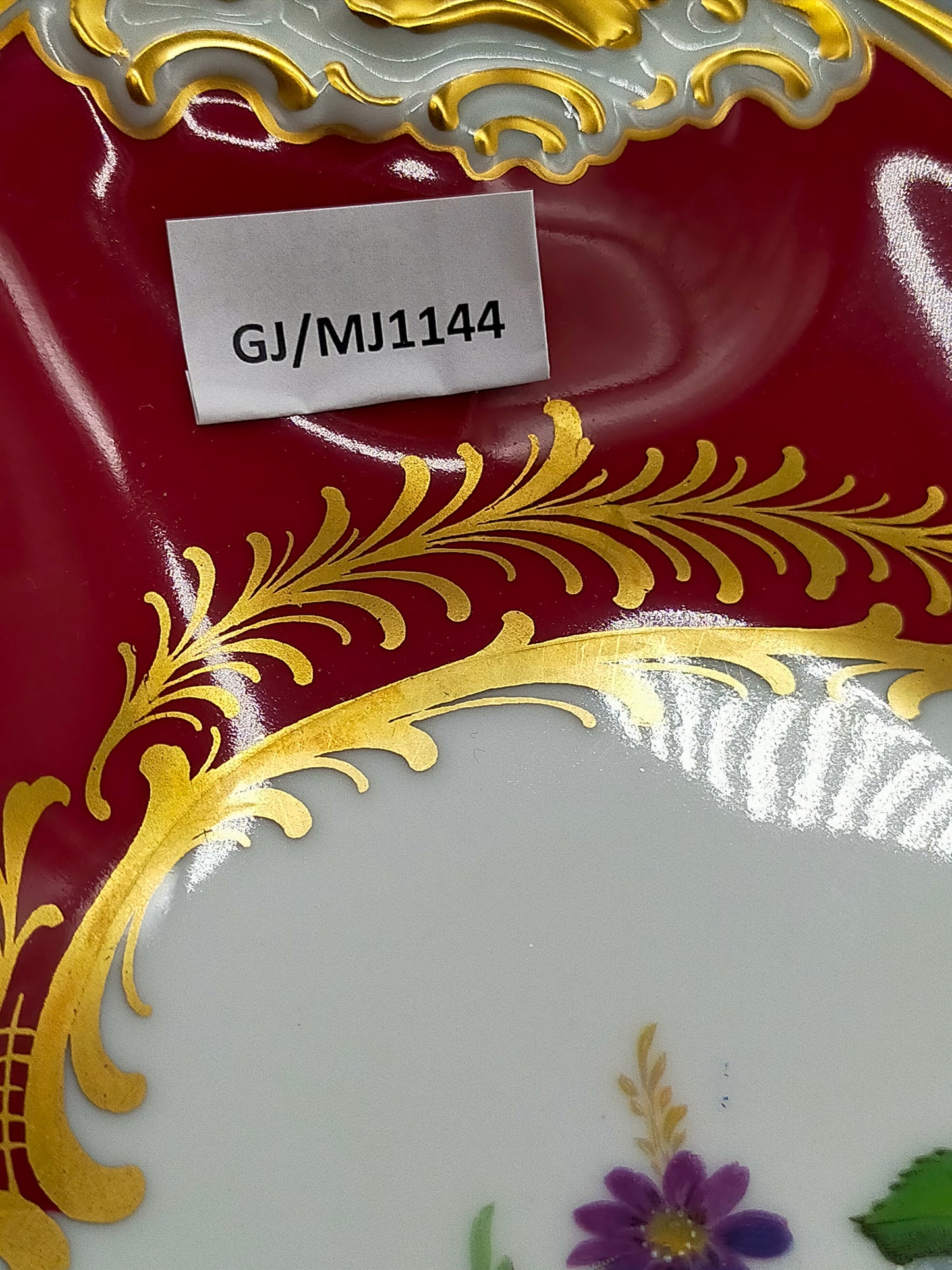 Edle Kaiser Porzellan Comtesse Prunkschale Barock Stil mit Gold