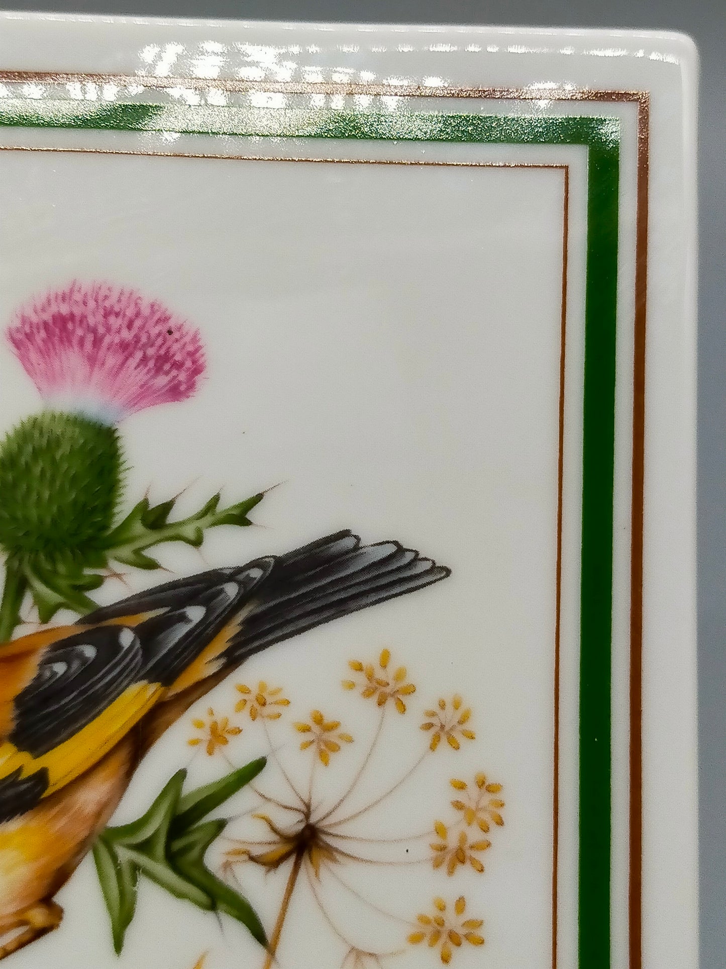 Königlich Tettau Porzellanbild Stieglitz Limitierte Edition