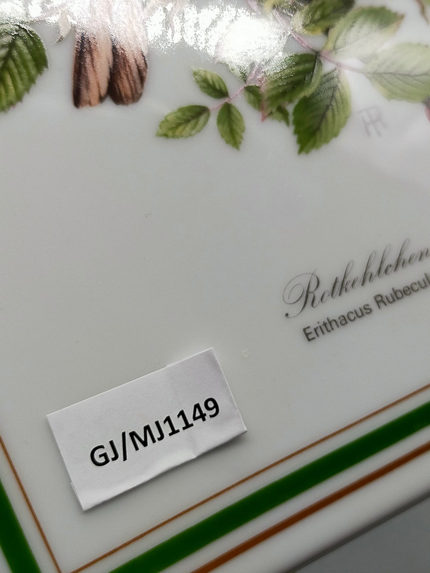 Königlich Tettau Porzellanbild Rotkehlchen Limitierte Wandplatte