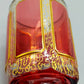 Böhmisches Prunkglas in Rubinrot Edles Kristallglas mit Golddekor