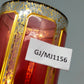 Böhmisches Prunkglas in Rubinrot Edles Kristallglas mit Golddekor