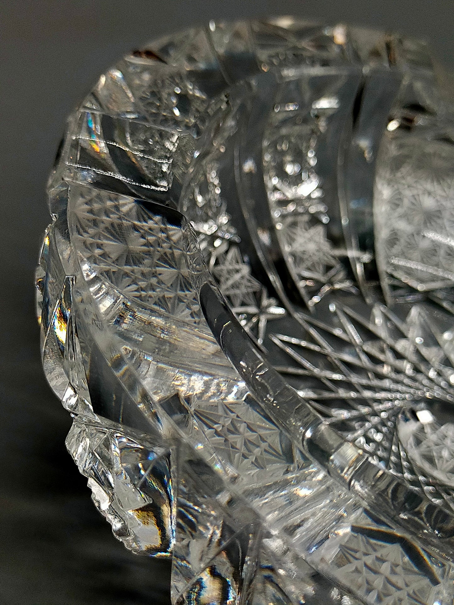 Kristallglas Aschenbecher Prachtvolles Design mit Sternenschliff