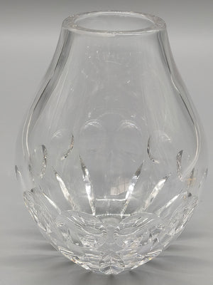 Edle Kristall Glas Vase Elegantes Schliffdesign für Blumen