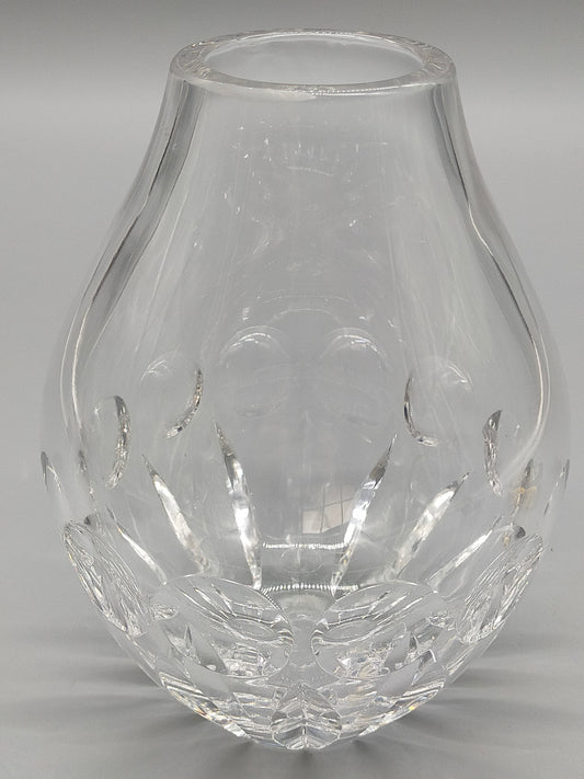 Edle Kristall Glas Vase Elegantes Schliffdesign für Blumen