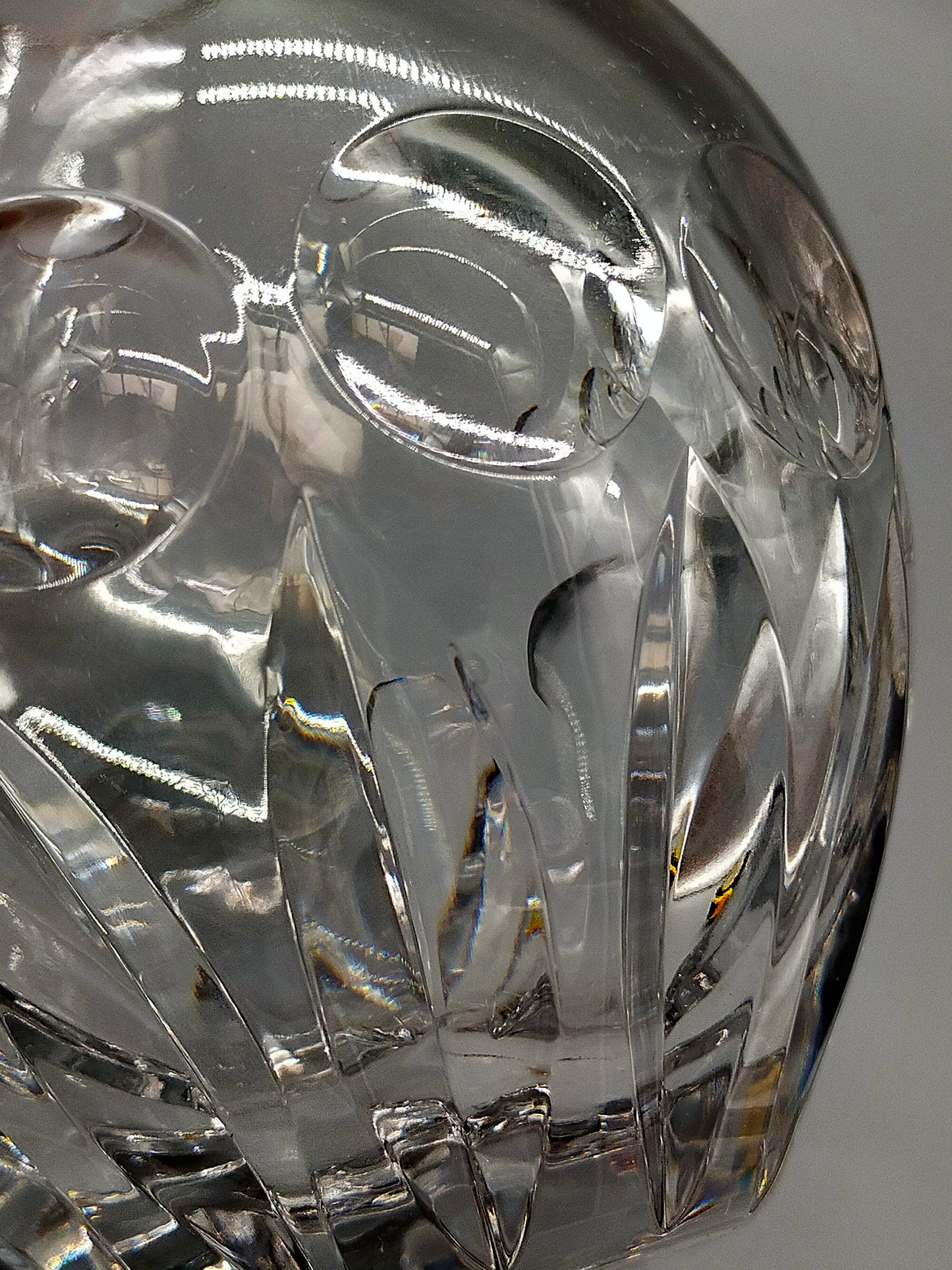 Edle Kristall Glas Vase Elegantes Schliffdesign für Blumen