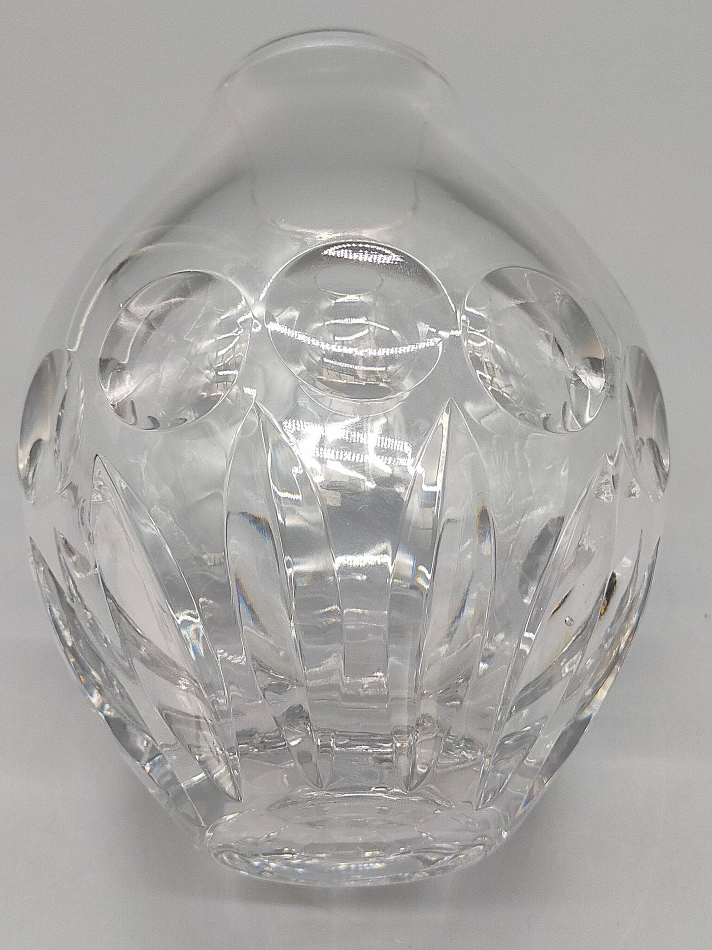 Edle Kristall Glas Vase Elegantes Schliffdesign für Blumen