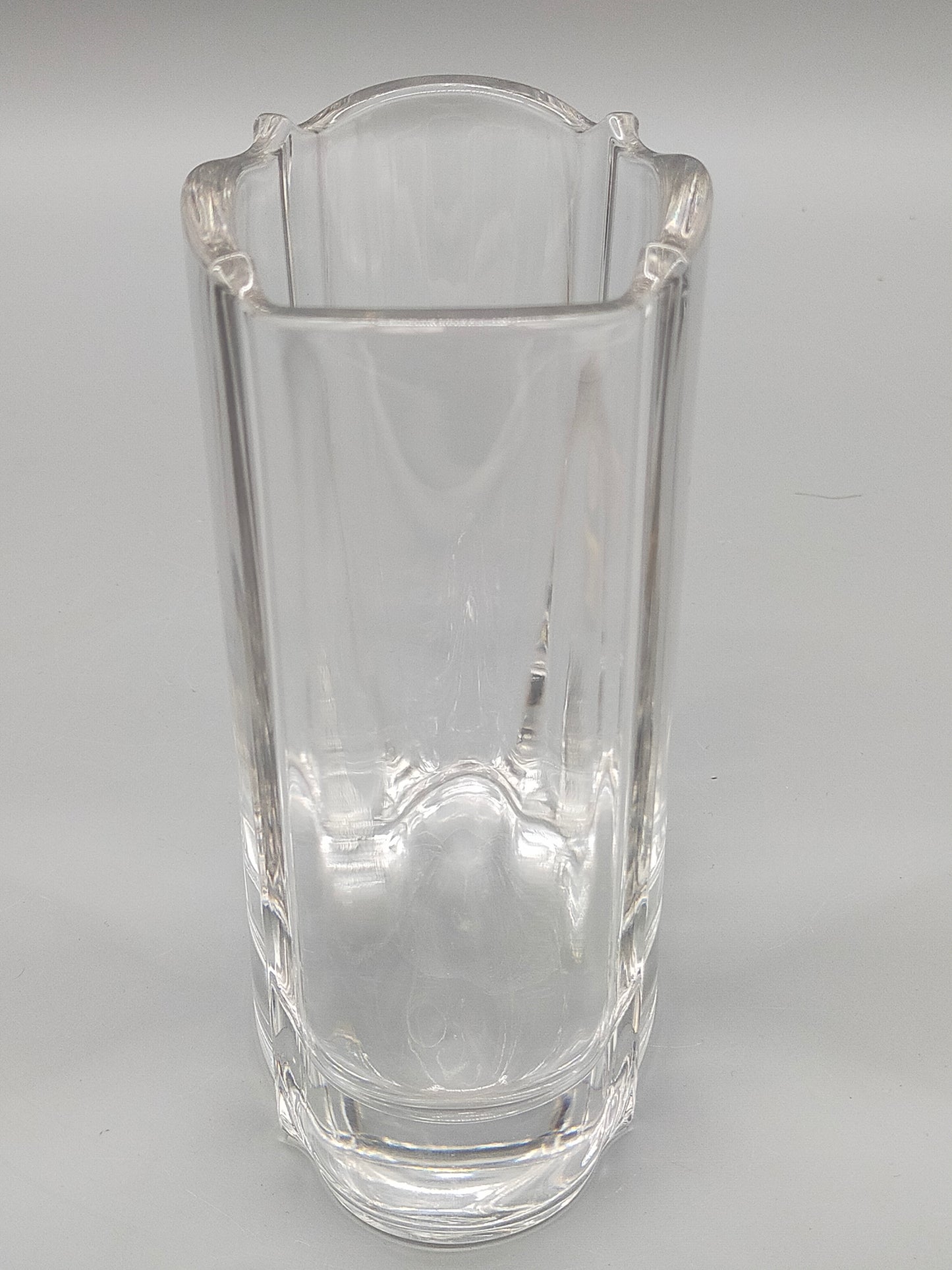 Elegante Design Glasvase in Wellenform Klarglas Dekovase
