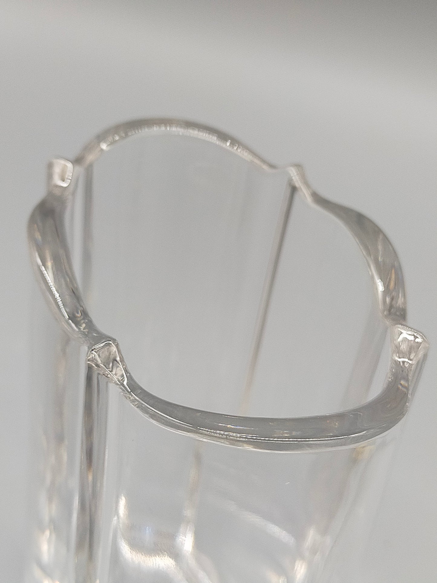 Elegante Design Glasvase in Wellenform Klarglas Dekovase