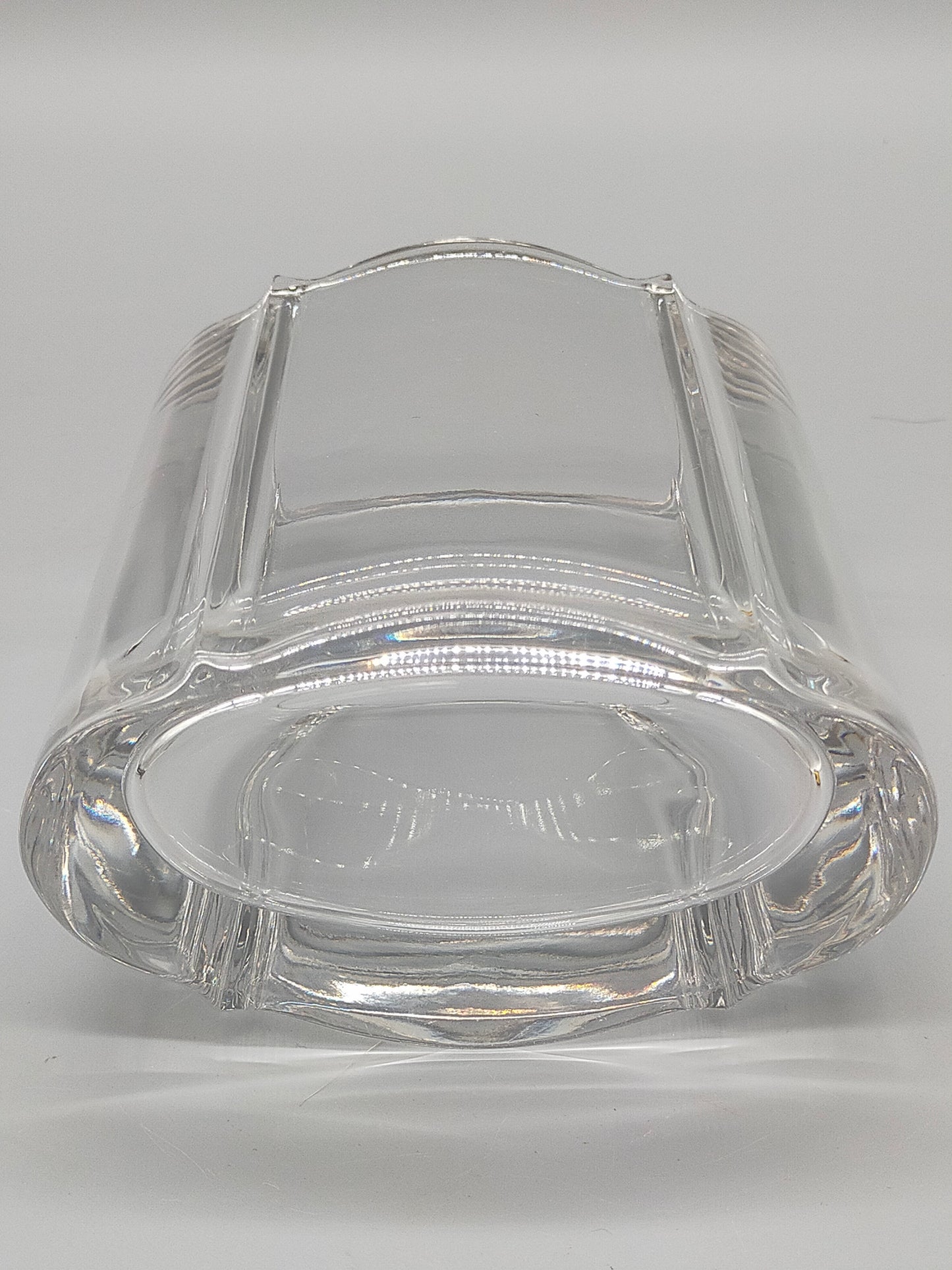 Elegante Design Glasvase in Wellenform Klarglas Dekovase