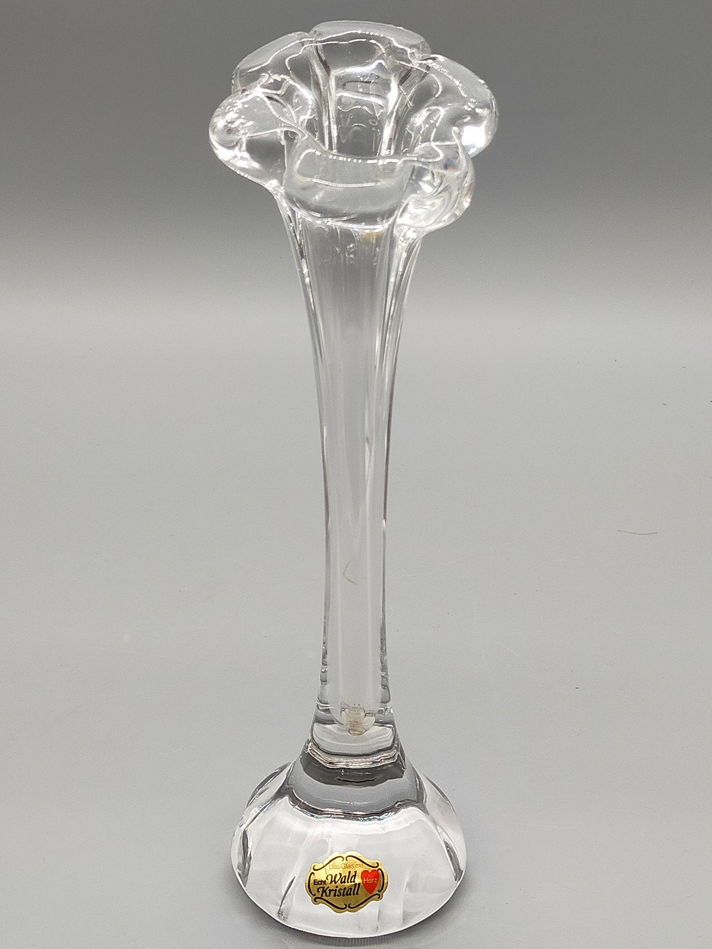 Echt Wald Kristall Solifleur Vase – Elegantes Vintage Design