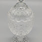 Antiker Tiffin King's Crown Glaspokal mit Deckel Vintage Bonboniere