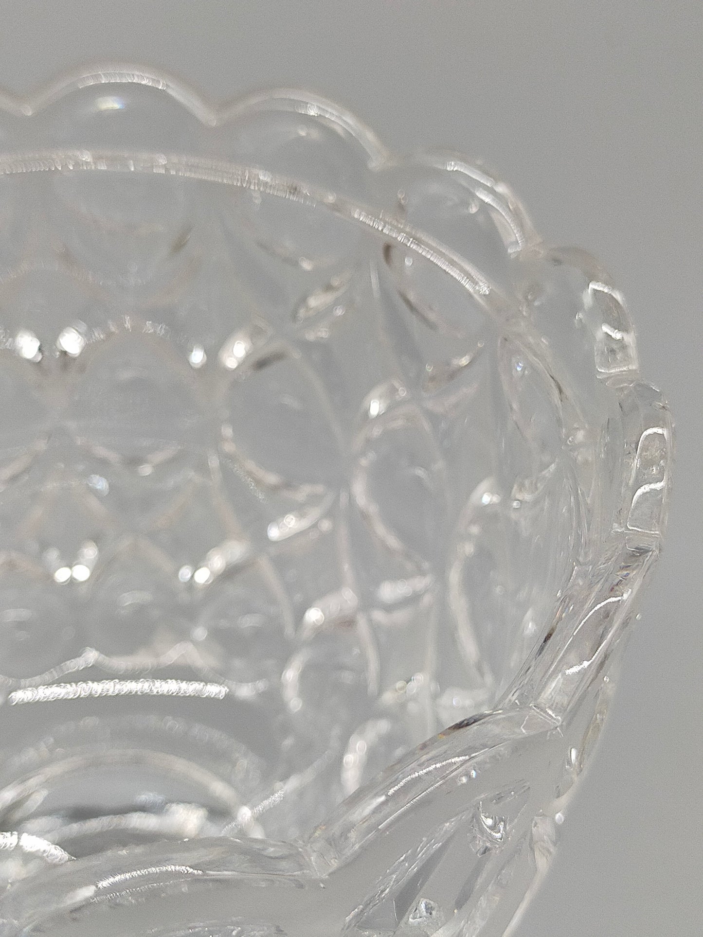 Antiker Tiffin King's Crown Glaspokal mit Deckel Vintage Bonboniere