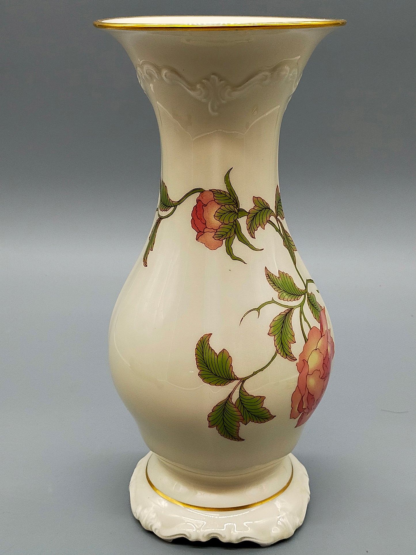 Edle Rosenthal Pompadour Porzellan Vase Rigoletto Rosendekor