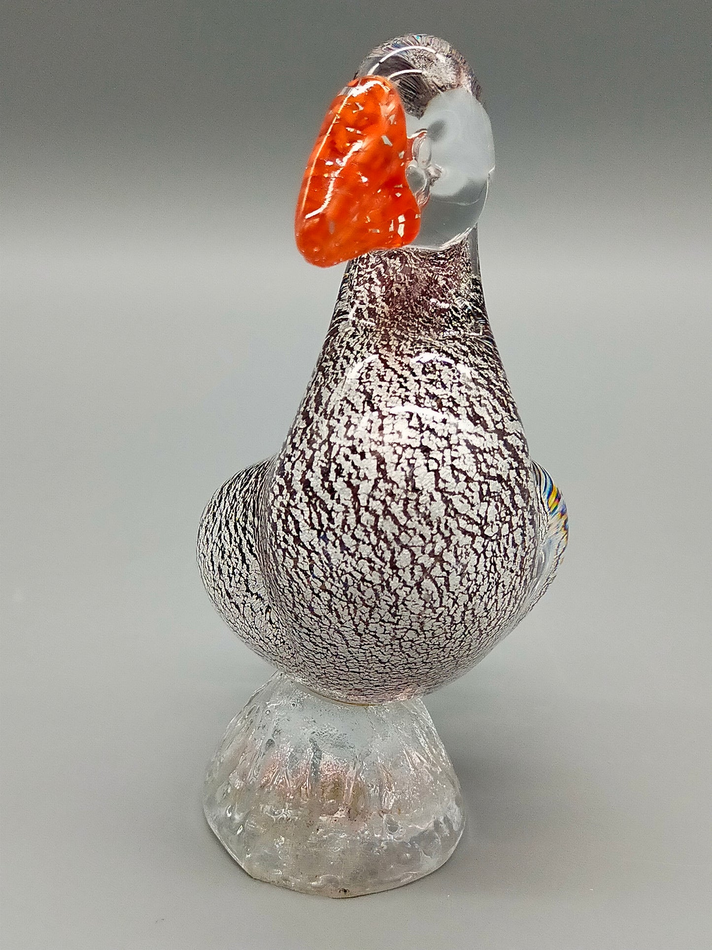 Kunstvoller Murano Glas Vogel Farbenfrohe Papagei Figur aus Italien