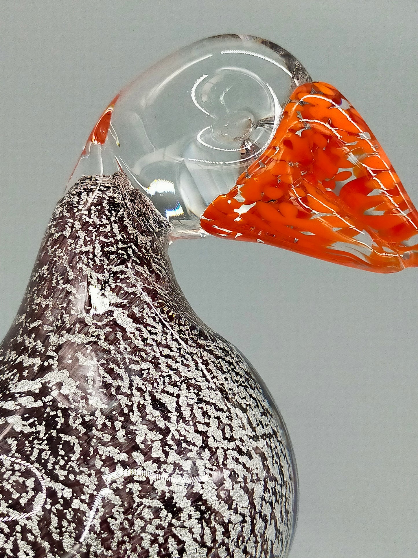 Kunstvoller Murano Glas Vogel Farbenfrohe Papagei Figur aus Italien