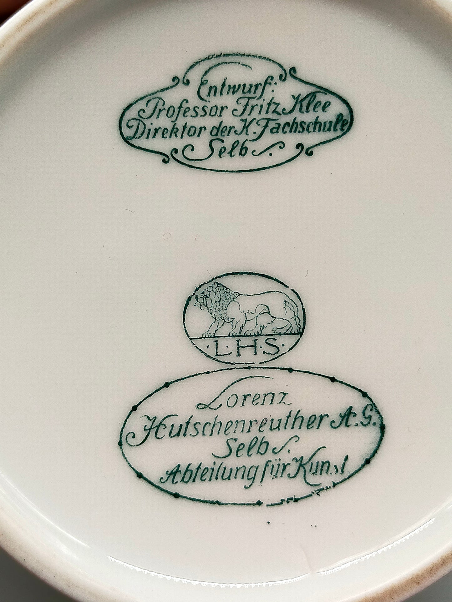 Titel Antike Hutschenreuther Deckelvase Kunstabteilung Prof. Fritz Klee