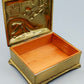 Asiatische Schmuckschatulle Messing Dose mit Holzfutter