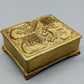 Asiatische Schmuckschatulle Messing Dose mit Holzfutter