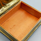 Asiatische Schmuckschatulle Messing Dose mit Holzfutter