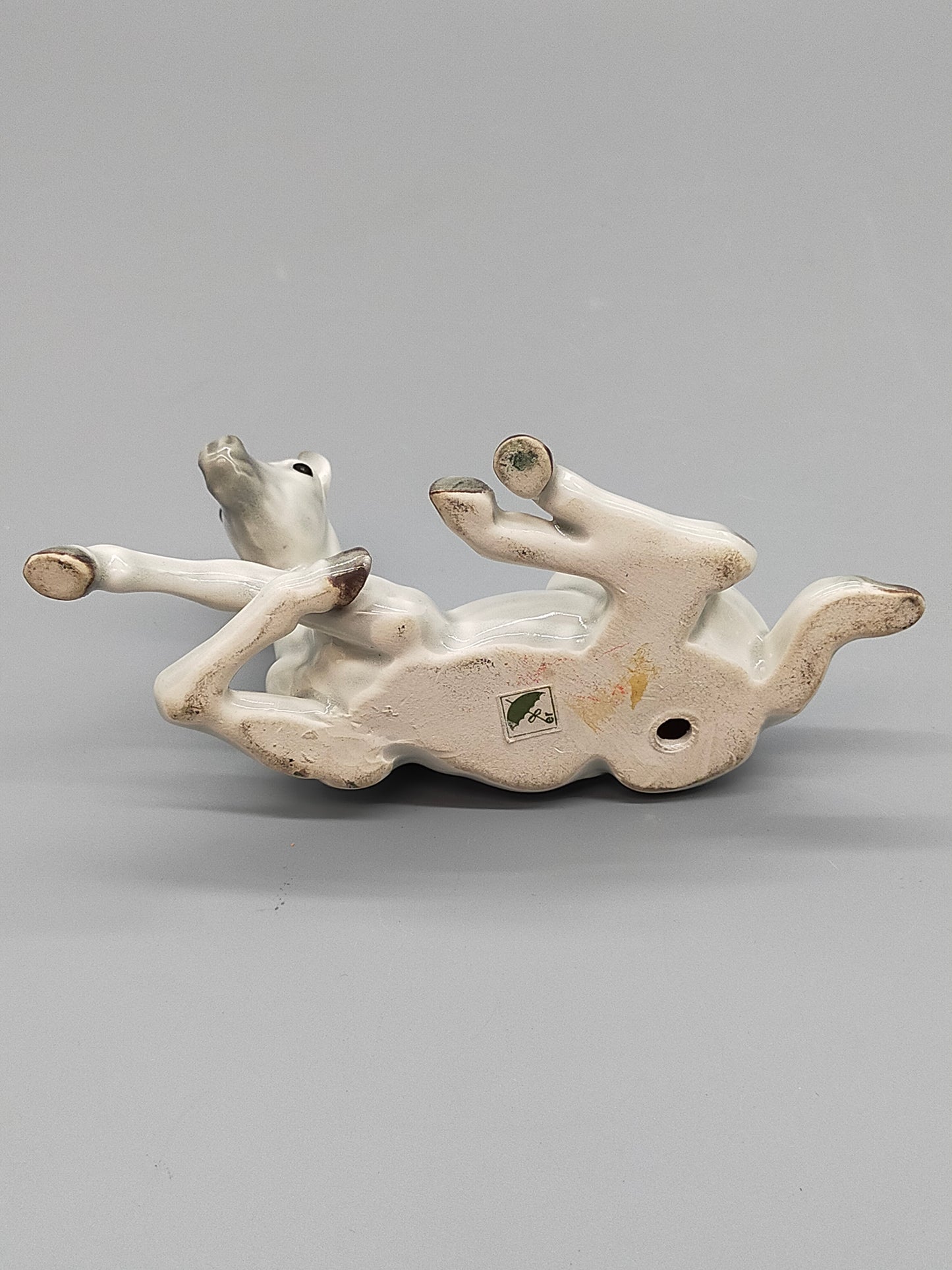 Hans Schirmer Porzellan Figur Liegendes Fohlen Pferd Vintage