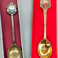 Vintage Antik Versilberte Souvenirlöffel Set – 7-teilig