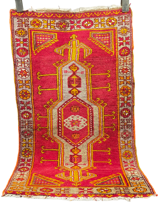 Antik Anatolien Kazak Uschak Wolle 102x57 cm