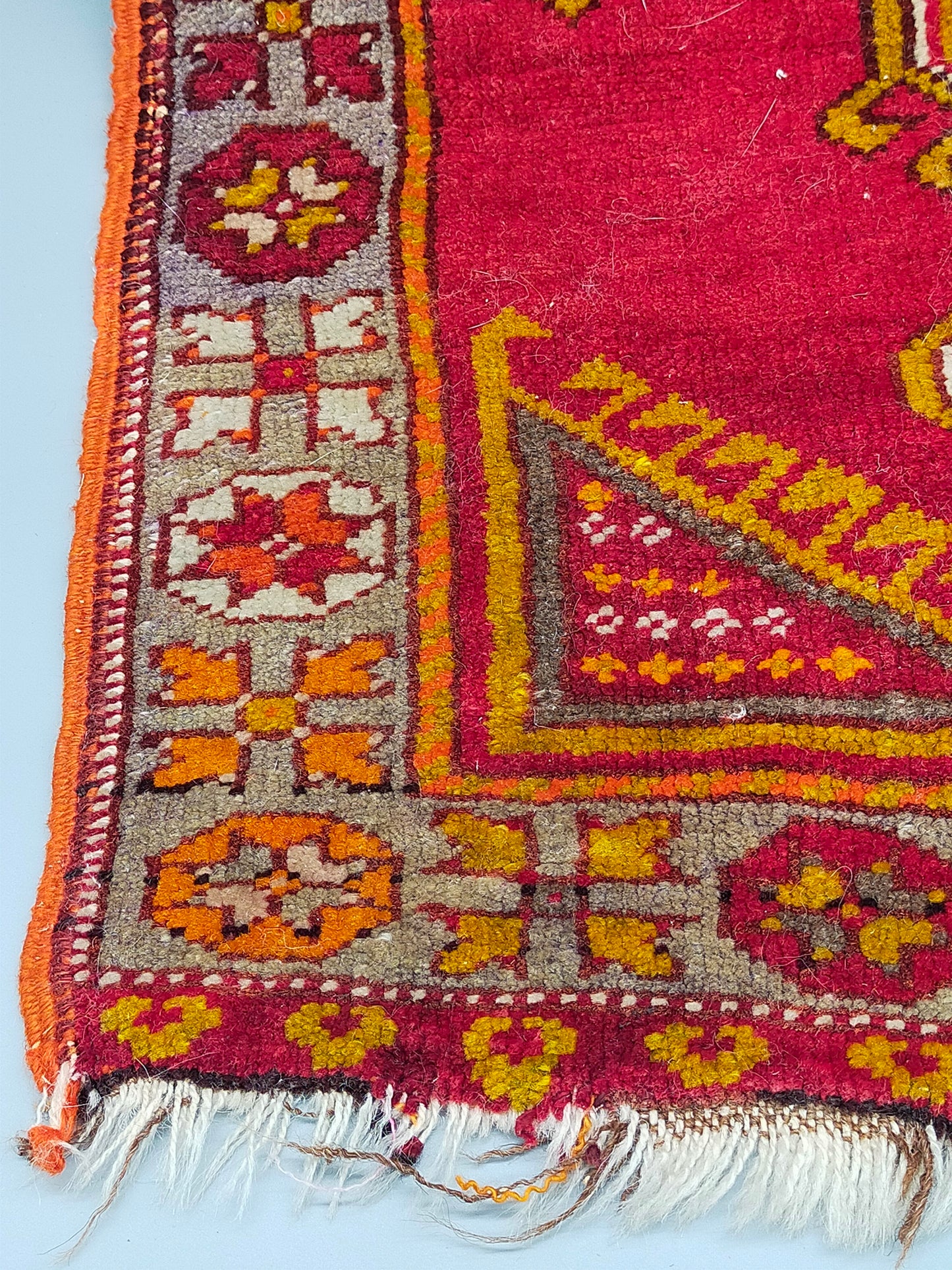 Antik Anatolien Kazak Uschak Wolle 102x57 cm