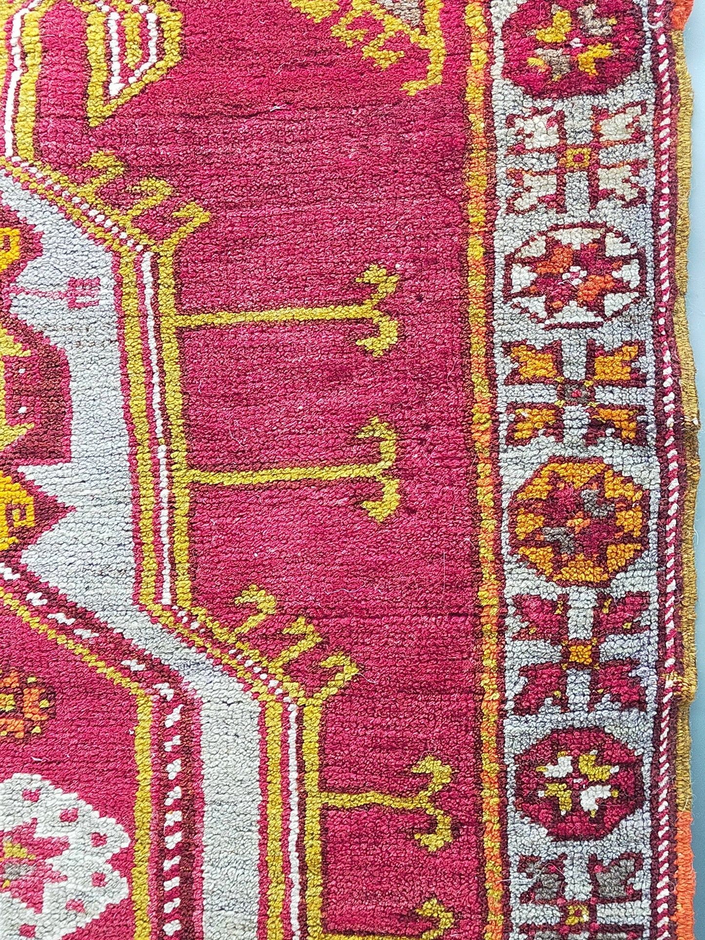 Antik Anatolien Kazak Uschak Wolle 102x57 cm