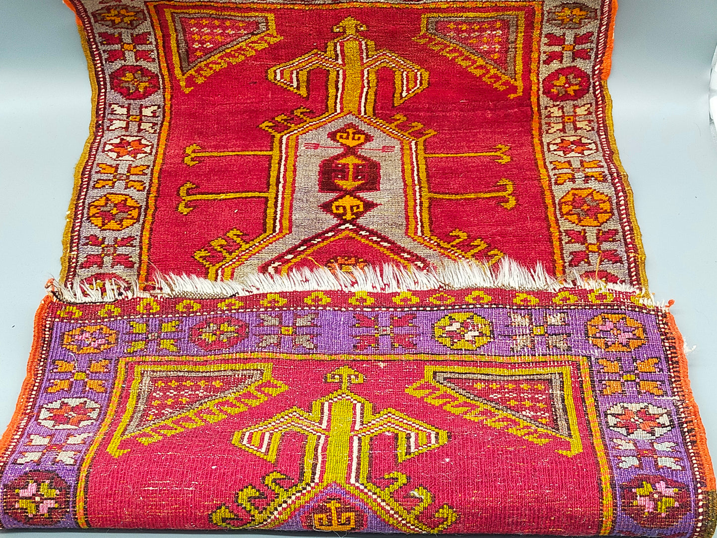 Antik Anatolien Kazak Uschak Wolle 102x57 cm