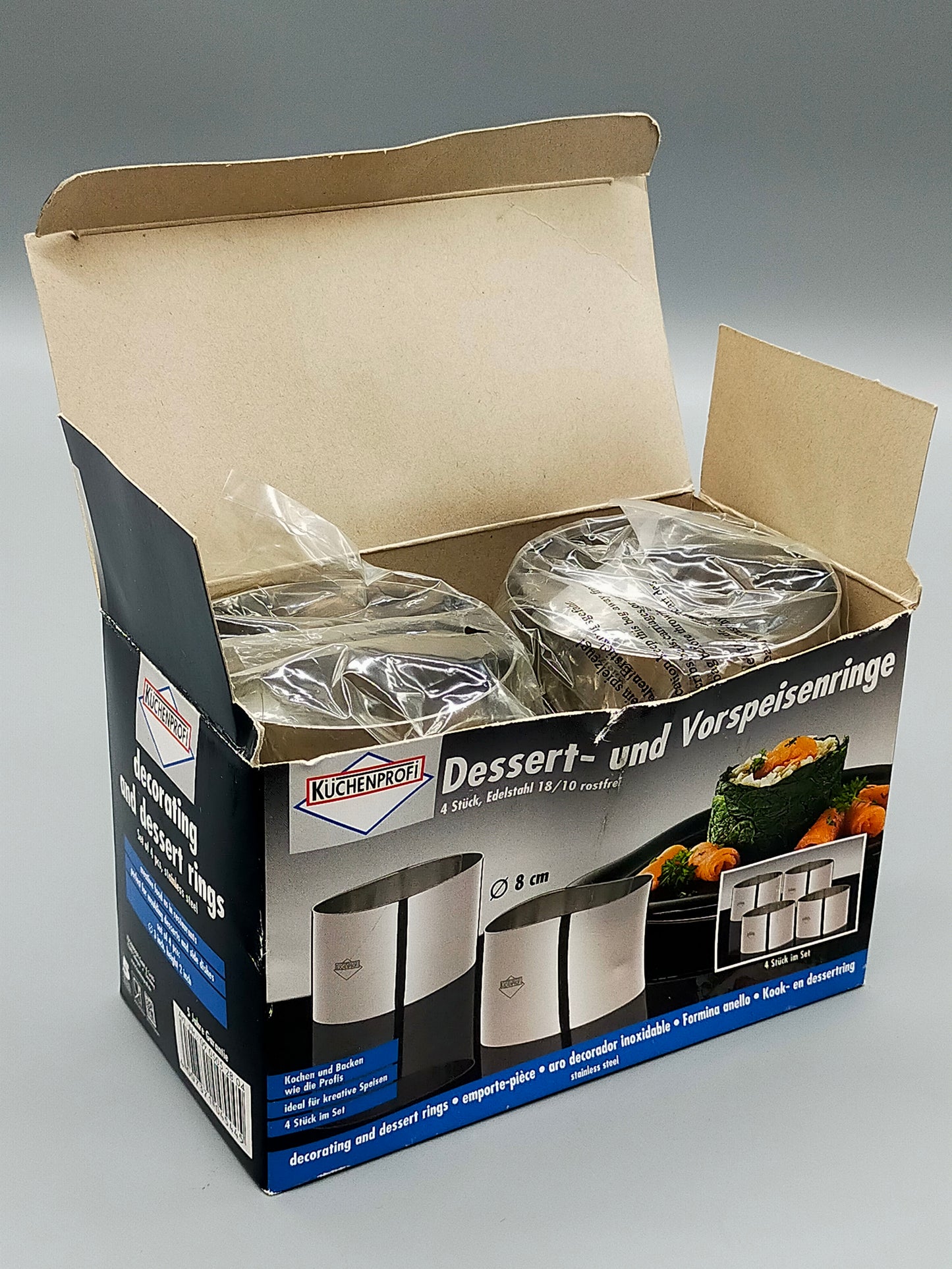 Kuchenprofi Dessert und Vorspeisenringe 4teiliges Set