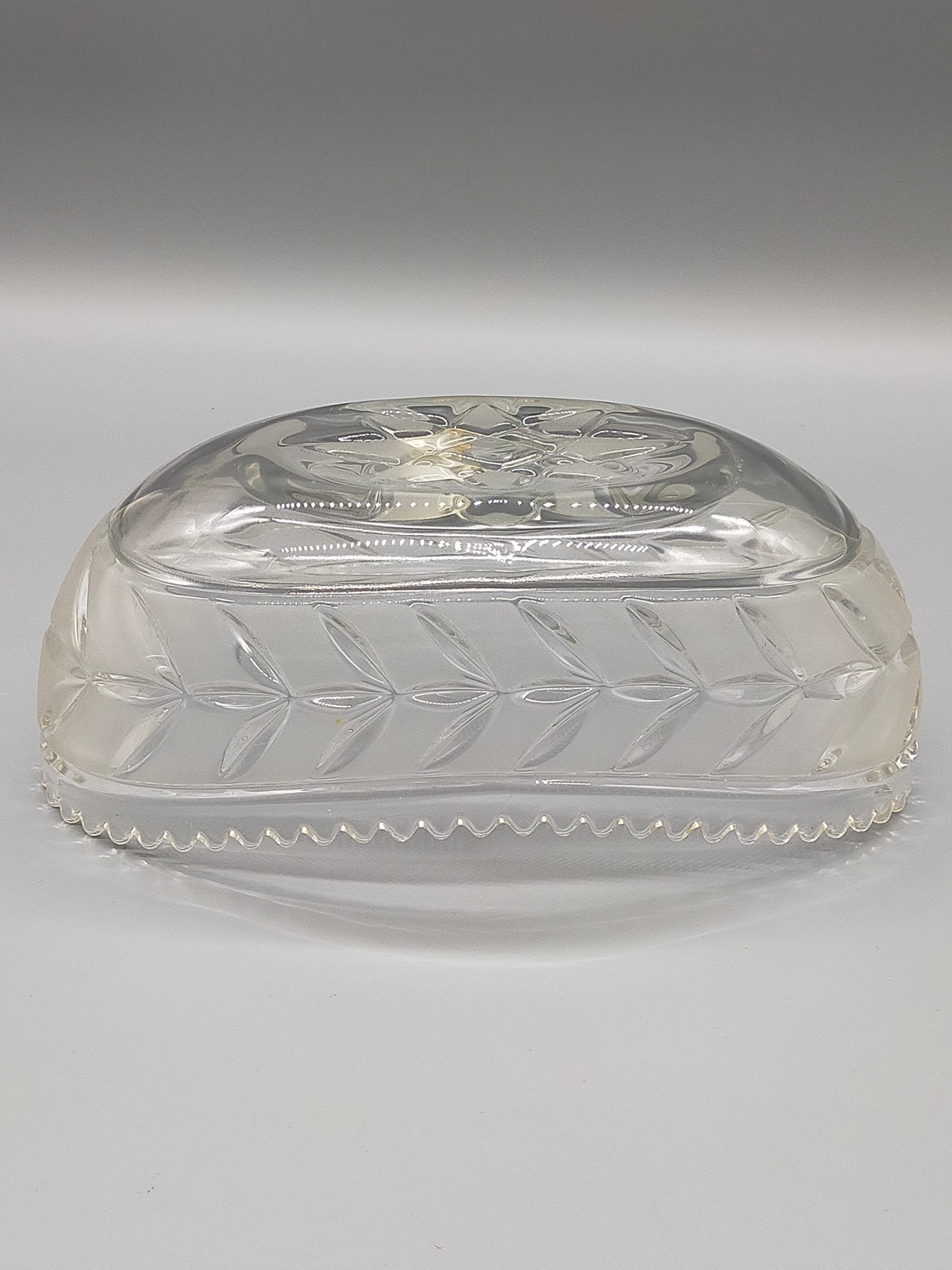 Walther Glas Kristallglas Schale Elegante Blattschale West Germany