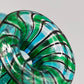 Vintage Murano Stil Glas Parfümflakon Grün Blau Gestreift