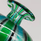 Vintage Murano Stil Glas Parfümflakon Grün Blau Gestreift