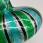 Vintage Murano Stil Glas Parfümflakon Grün Blau Gestreift