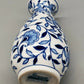Klassische Strauss Home Porzellan Vase Blau-Weißes Blumendesign