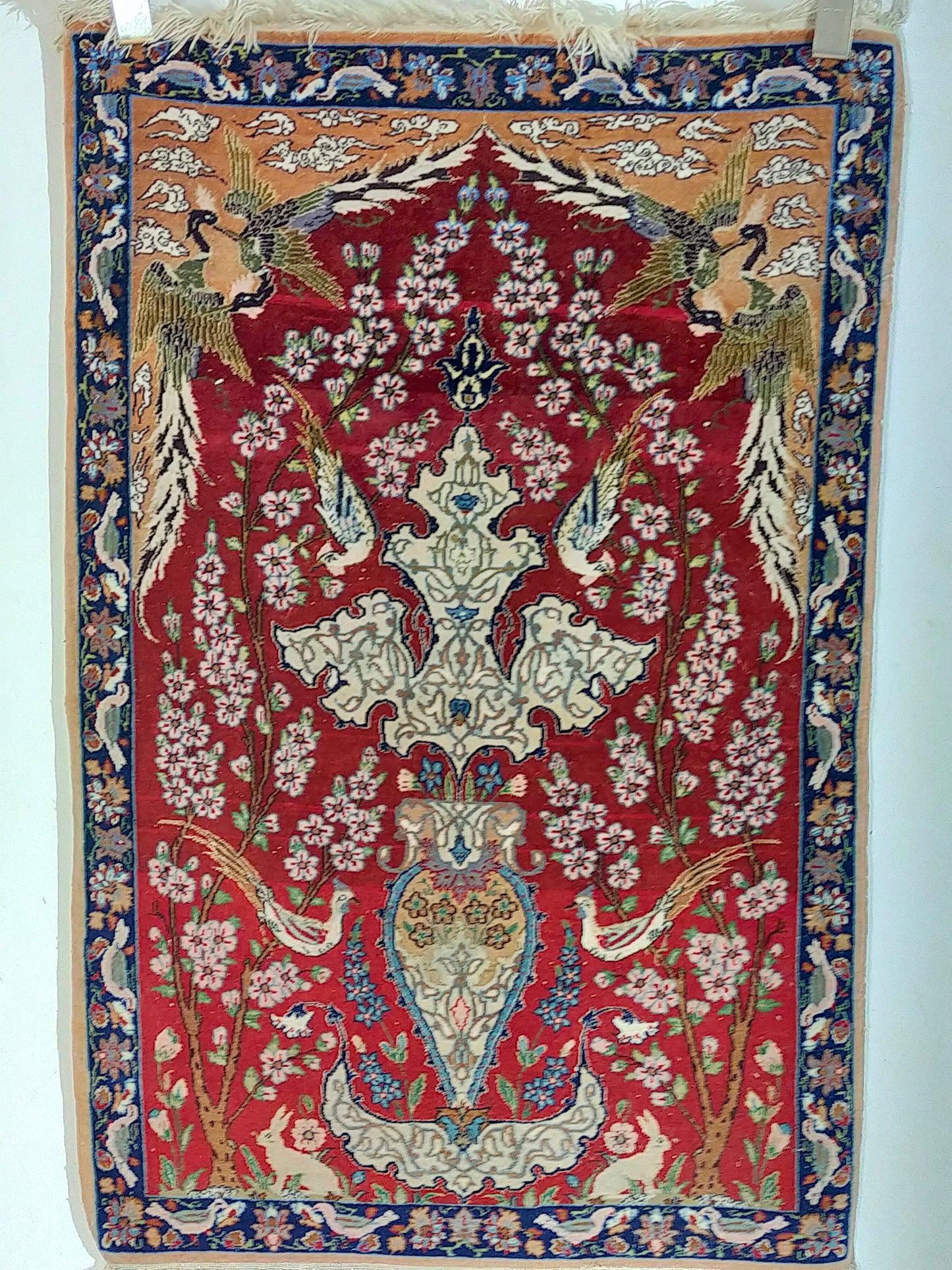 Iran Isfahan Orientteppich Seide Lebensbaum – 111x72 cm