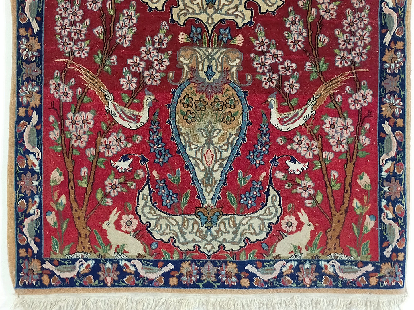 Iran Isfahan Orientteppich Seide Lebensbaum – 111x72 cm