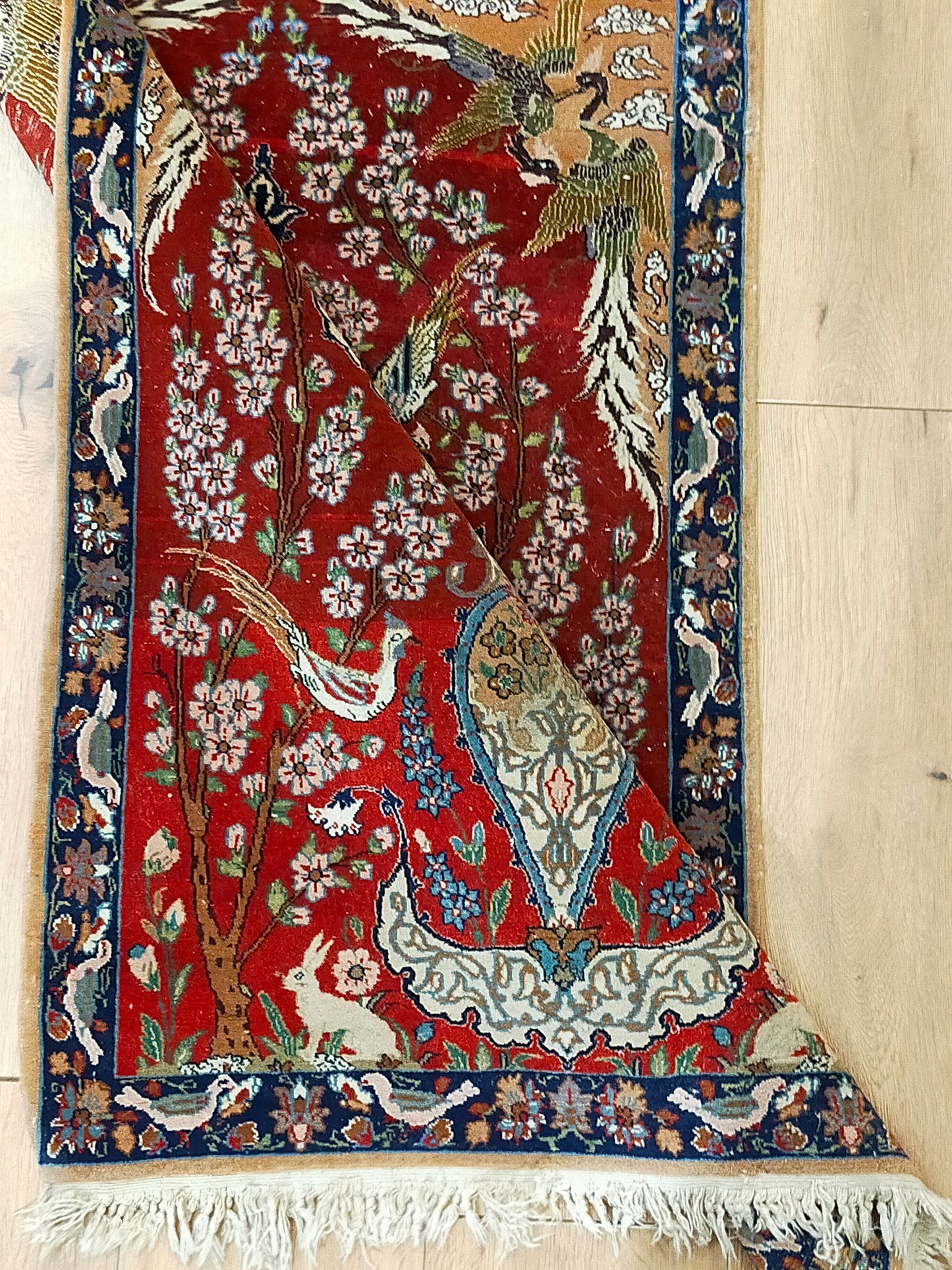 Iran Isfahan Orientteppich Seide Lebensbaum – 111x72 cm
