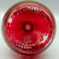 Rote Vintage Glas Karaffe mit Stopfen Elegantes Weintrauben Dekor