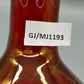 Rote Vintage Glas Karaffe mit Stopfen Elegantes Weintrauben Dekor