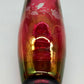Edle Vintage Glas Vase Rotes Kristallglas mit Blumen-Dekor