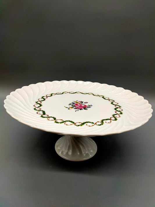 Haviland Limoges Tortenplatte auf Fuß  Elegantes Blumendesign